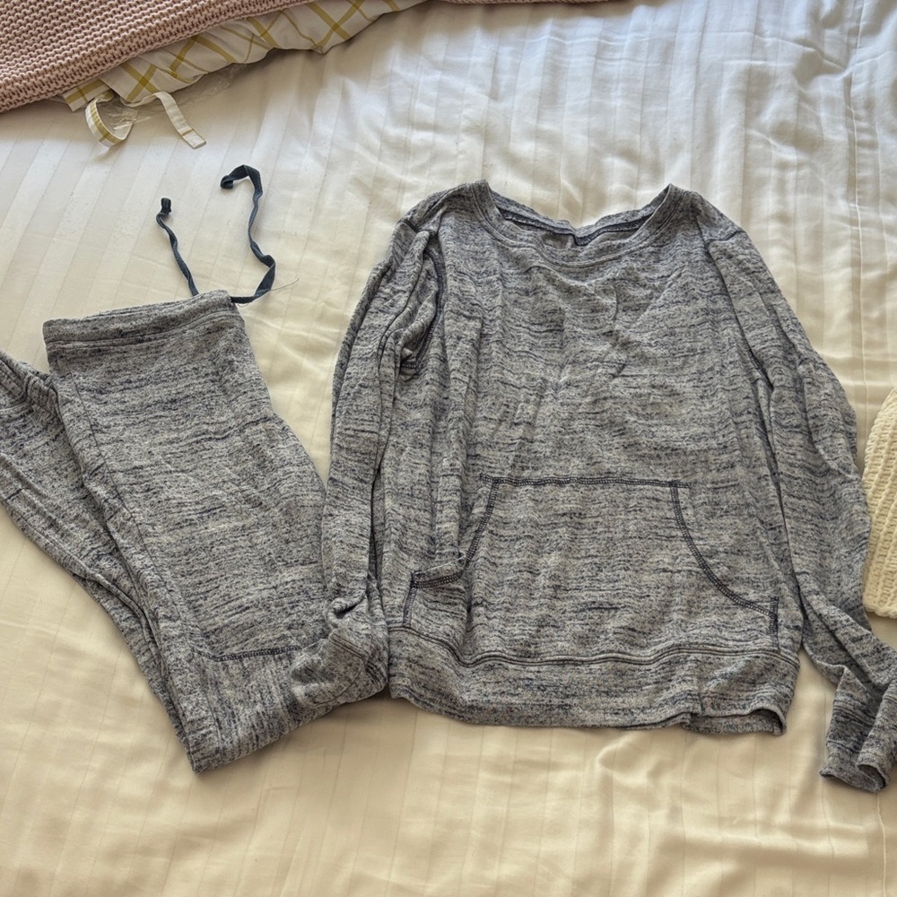 Cozy Heather Blue Loungewear Set
